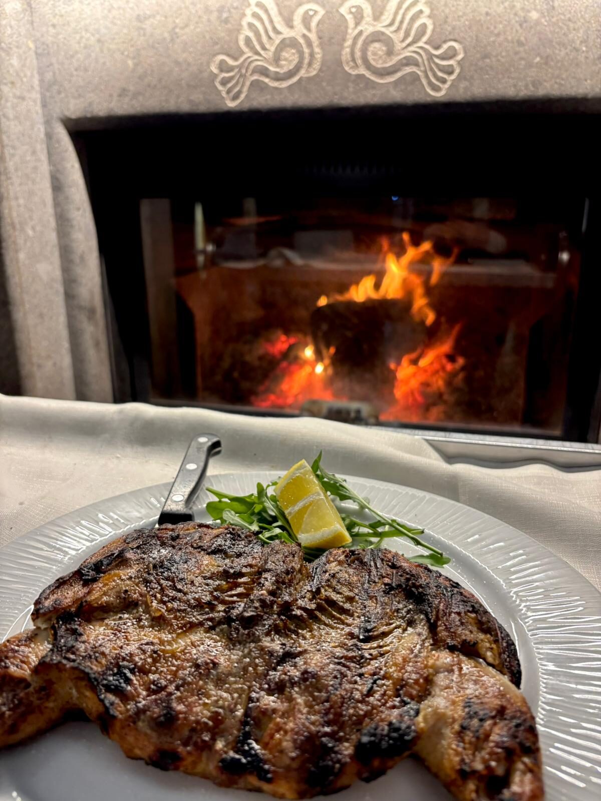 La brace del forno a legna — Le Colombe Da Tiziano